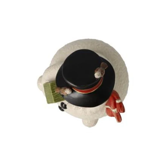 Snowman -Moving into Winters Home figura kerámia  13.5 cm