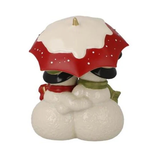 Snowman -Winter Love figura kerámia  14.5 cm