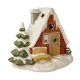 Mountain Lodge in the Snow viharlámpa kerámia  20 cm