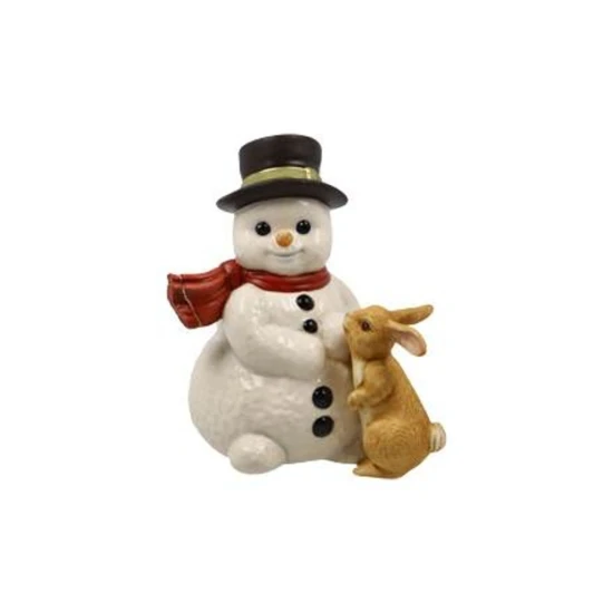 Snowman -A winter friendship figura kerámia   9 cm