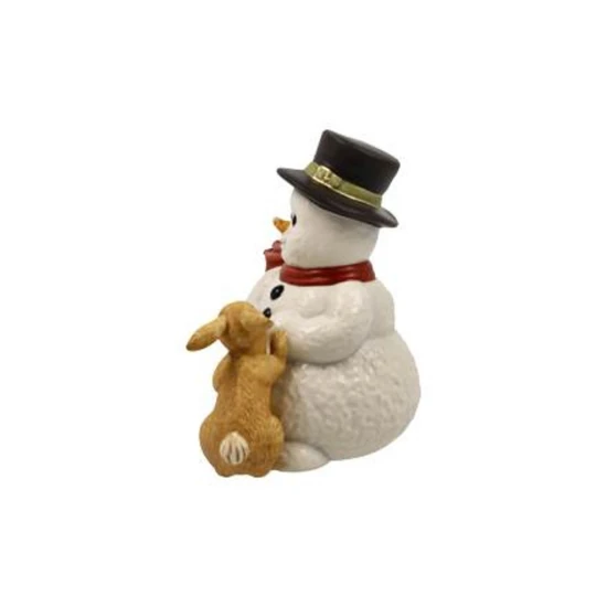 Snowman -A winter friendship figura kerámia   9 cm