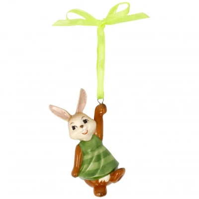 Goebel - húsvéti mini nyuszi zöld 6,5 cm