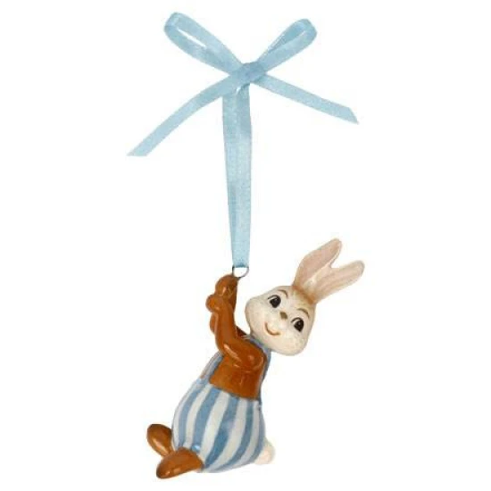 Goebel - húsvéti mini nyuszi kék 7,5 cm