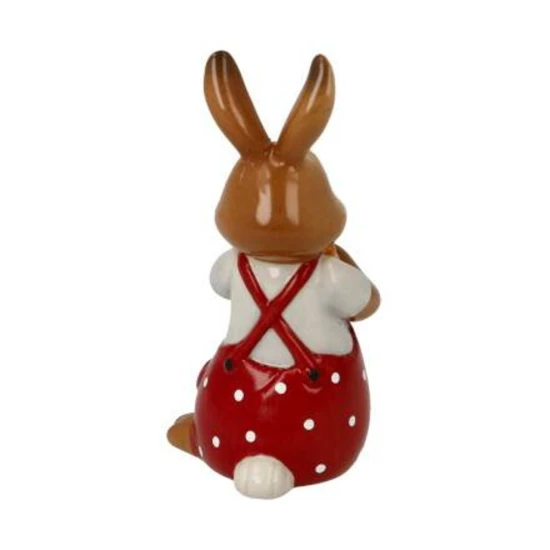 Rabbit - Cute Flute Player figura kerámia  8 cm