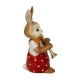 Rabbit - Cute Flute Player figura kerámia  8 cm