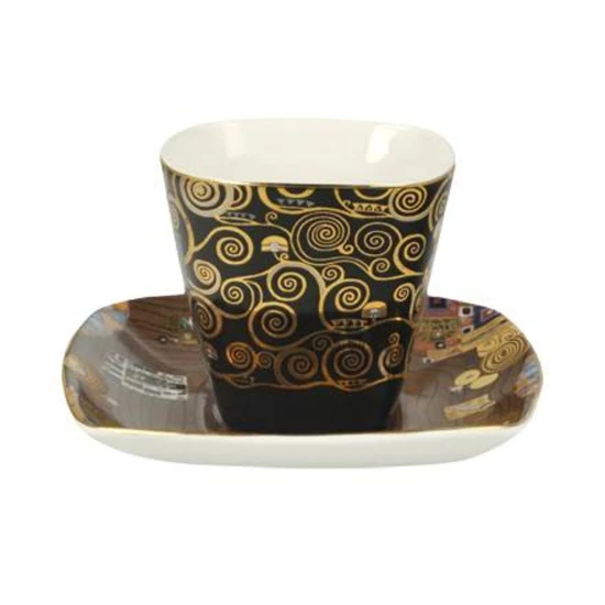 Gustav Klimt - Fulfilment csésze + alj csontporcelán 0,1l