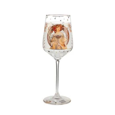 Alphonse Mucha - Dreamer borospohár üveg  0,45l