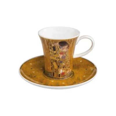 Gustav Klimt - The Kiss csésze + alj csontporcelán 0,1l