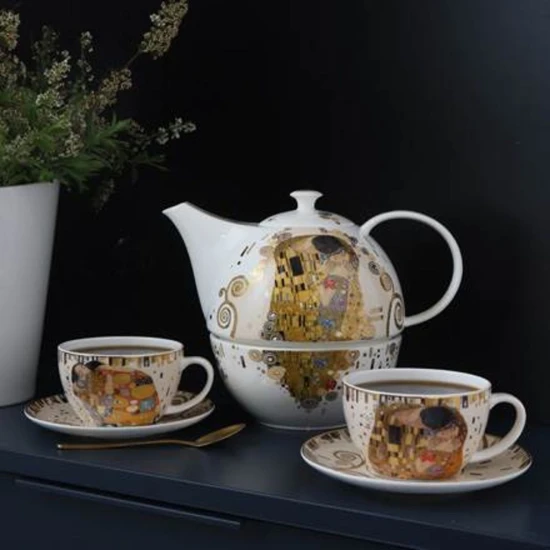 Gustav Klimt - The Kiss teás-cappuccinos csésze csontporcelán 0,25l