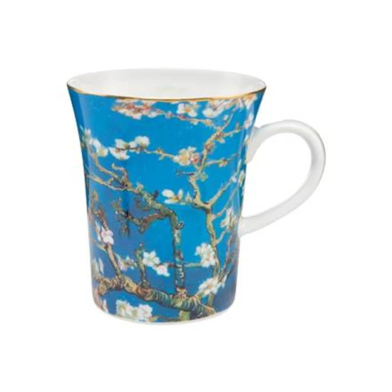 Vincent van Gogh - Almond Tree blue művészi csésze csontporcelán  0,4l