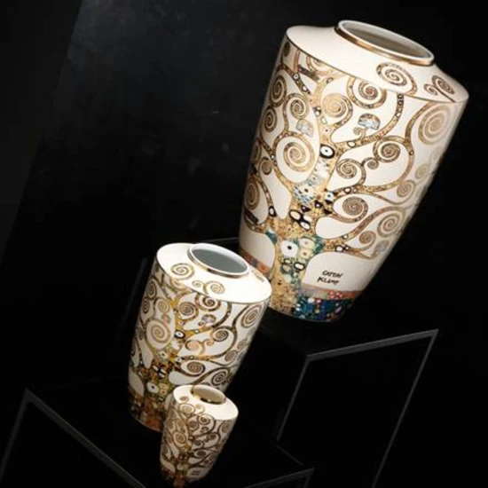 Goebel Gustav Klimt Váza | Az élet fája 24 cm | Artis Orbis porcelán valódi arannyal