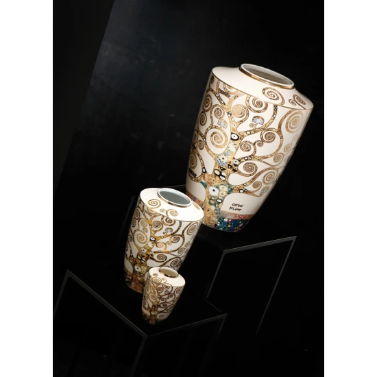 Goebel Gustav Klimt Váza | Az élet fája 24 cm | Artis Orbis porcelán valódi arannyal