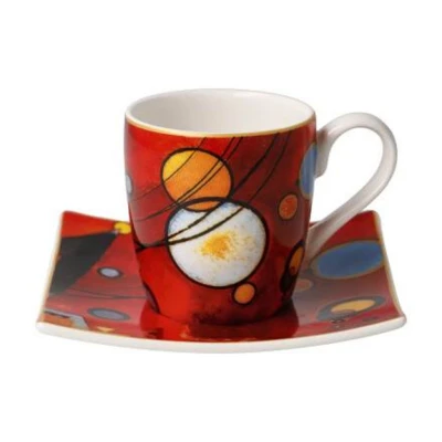 Wassily Kandinsky - Heavy Red csésze + alj csontporcelán 0,1l