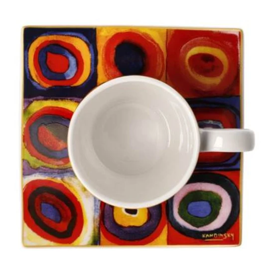 Wassily Kandinsky - Squares csésze + alj csontporcelán 0,1l