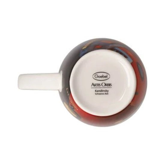 Wassily Kandinsky - Heavy Red művészi csésze csontporcelán  0,4l