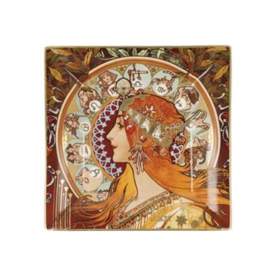 Alphonse Mucha  Zodiak tál csontporcelán  2 cm