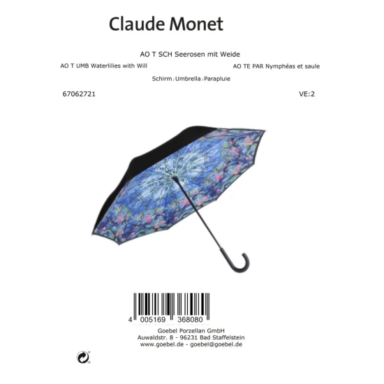 Goebel - Esernyő Claude Monet tavirózsák 80 cm