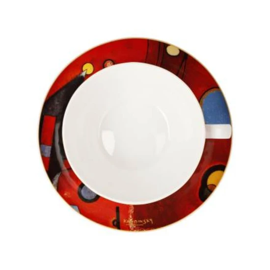 Kandinsky Heavy red tejeskávés csésze csontporcelán  0,5l