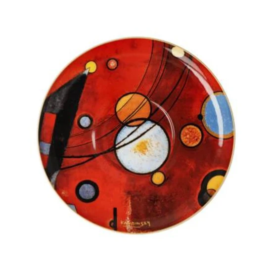 Kandinsky Heavy red tejeskávés csésze csontporcelán  0,5l