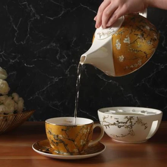 Van Gogh- Almond tree teás-cappuccinos csésze csontporcelán 0,25l
