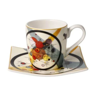 Wassily Kandinsky - Circles in a Circle csésze + alj csontporcelán 0,1l
