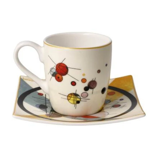 Wassily Kandinsky - Circles in a Circle csésze + alj csontporcelán 0,1l