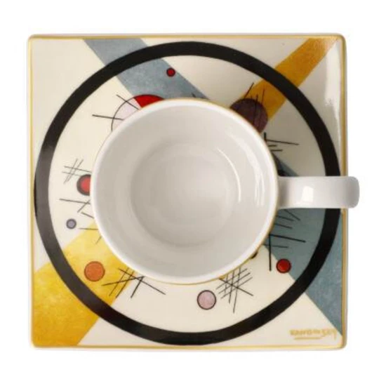 Wassily Kandinsky - Circles in a Circle csésze + alj csontporcelán 0,1l