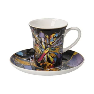 Lana Frey -Fire in the Belly csésze + alj csontporcelán 0,1l