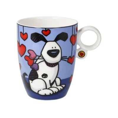 Ed Heck  Love Dog művészi csésze csontporcelán  0,4l