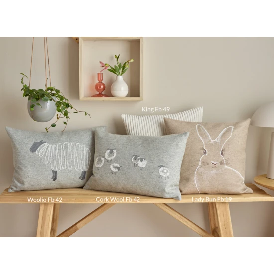 Sander Lady bun díszpárnahuzat 40 x 40 cm szürke