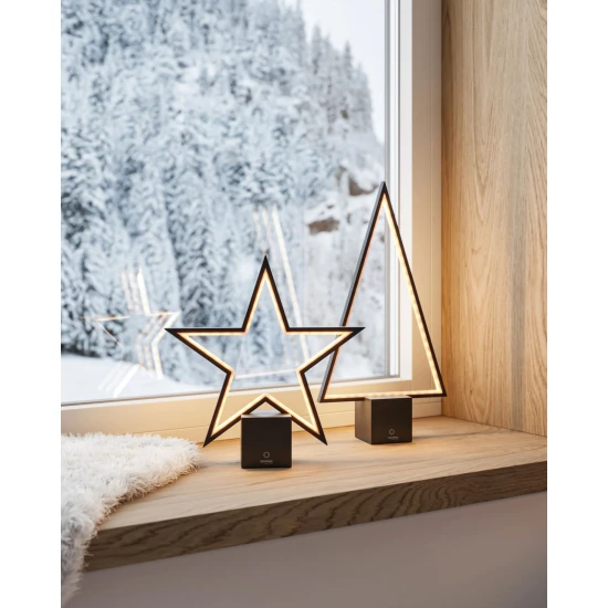 PINE 2.0 - fekete tölthető asztali lámpa 47 cm