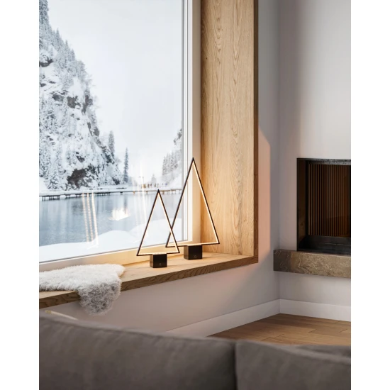 PINE 2.0 - ezüst tölthető asztali lámpa 66 cm