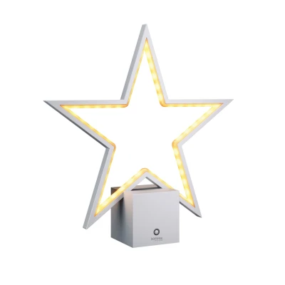 LUCY 2.0 - ezüst tölthető asztali lámpa 34 cm