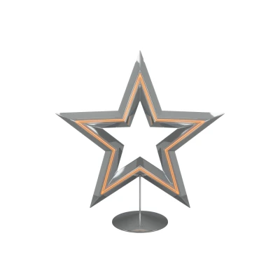 FREESTAR - króm tölthető világító csillag 30 cm