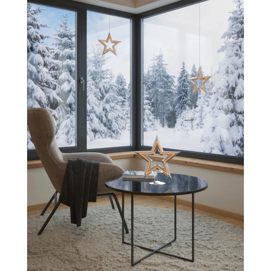 FREESTAR - króm tölthető világító csillag 30 cm