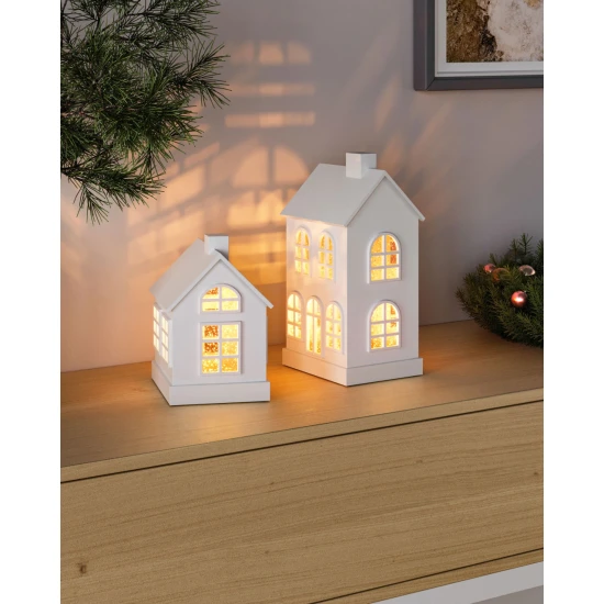 GLAMOR HOUSE - fehér dekoratív lámpa 23 cm