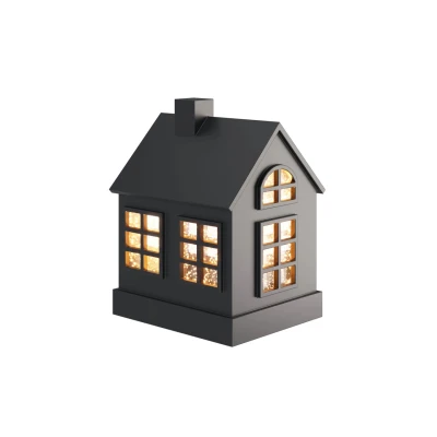 GLAMOR HOUSE - fekete 16 cm dekoratív lámpa