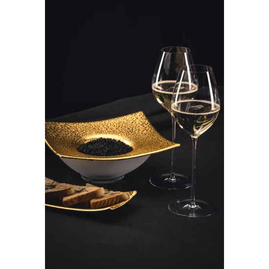 Eisch GOLD RUSH hűtő tál arany díszdobozban