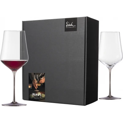 Eisch RAVI PLATINUM 2 db Bordeaux pohár díszdobozban  6,2dl 253 mm