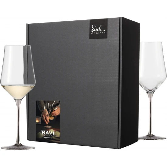 Eisch RAVI PLATINUM 2 db fehérboros pohár díszdobozban  3,8dl 237 mm