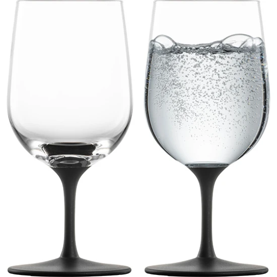 Eisch KAYA BLACK 2 db ásványvizes pohár díszhengerben 3,4dl 165 mm