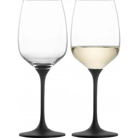 Eisch KAYA BLACK 2 db fehérboros pohár díszdobozban  4,2dl 219 mm