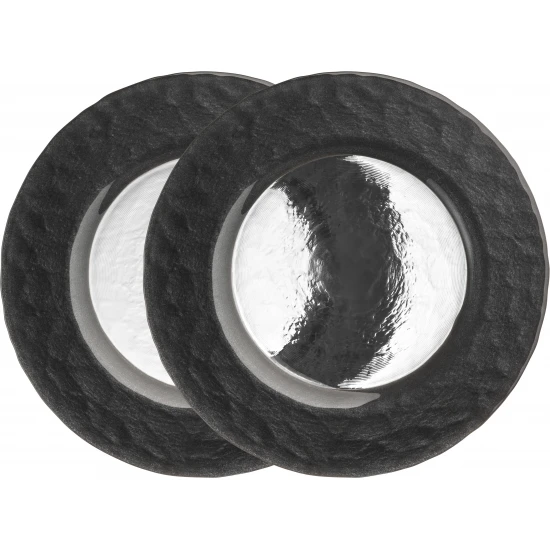 Eisch KAYA BLACK 2 db tányér díszdobozban 230 mm