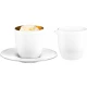 Eisch COSMO PURE WHITE Affogato al oro kávéscsésze kiöntővel díszhengerben 1dl 65 mm Eisch COSMO PURE WHITE Affogato al oro kávéscsésze kiöntővel díszhengerben 1dl 65 mm