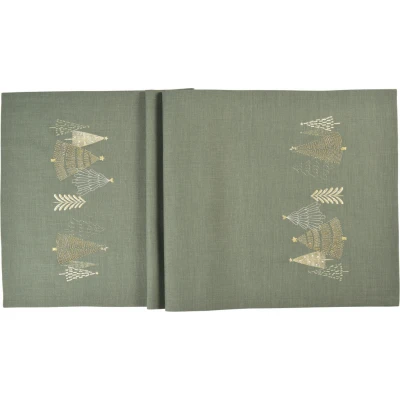 Sander Tiny Trees Loft asztali futó 50 x 150 cm zöld