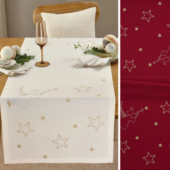 Sander Stardust asztali futó 50x150 cm szögletes piros