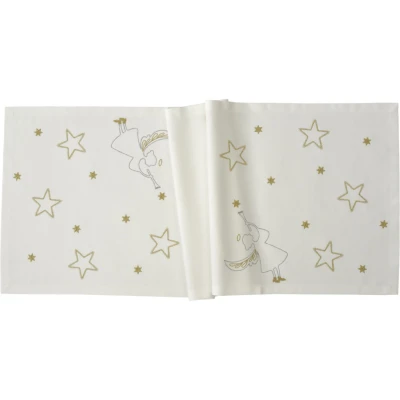 Sander Stardust asztali futó 50x150 cm szögletes ekrü