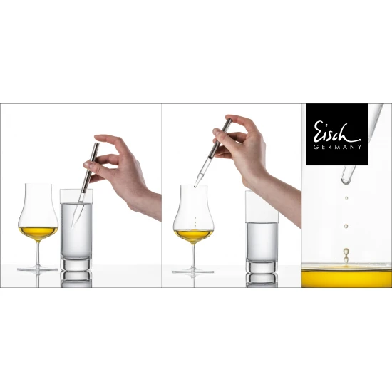 Eisch GENTLEMAN Whisky-Rum Pipetta clear díszdobozban