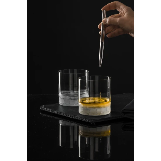 Eisch GENTLEMAN Whisky-Rum Pipetta clear díszdobozban