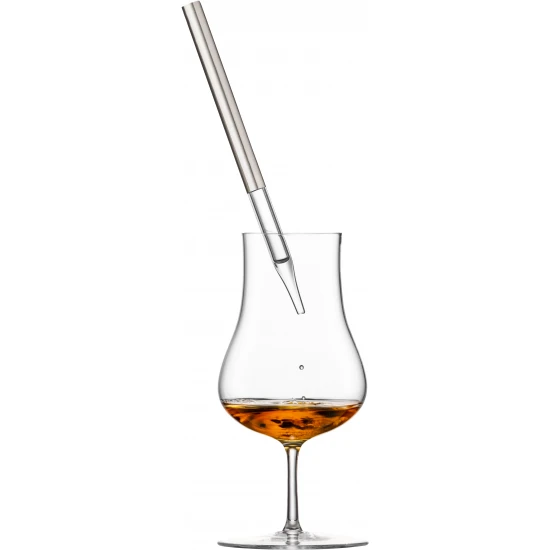 Eisch GENTLEMAN Whisky-Rum Pipetta készlet platina díszhengerben